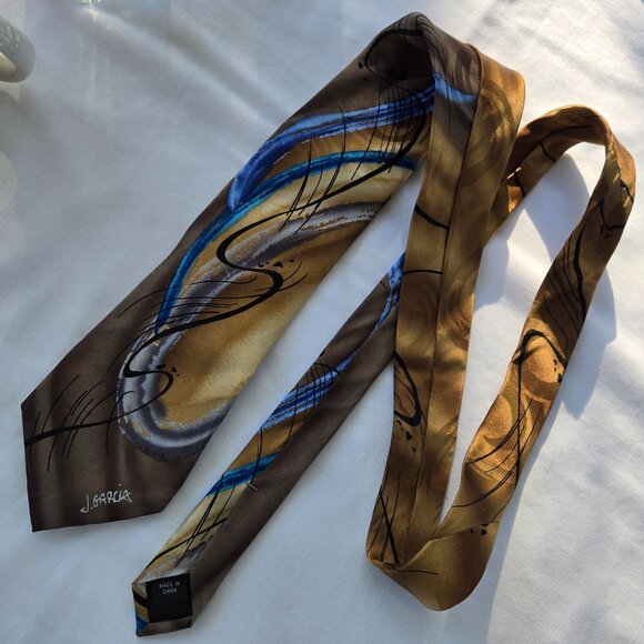 Jerry Garcia Chinese Dragon Watercolor Collection Arttist Proof No. 7 Tie - Picture 2 of 4